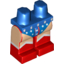 Набор LEGO Legs and Blue Hips with Light Flesh Skin and Blue Short Swimsuit with White Stars Print, Красный