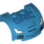 Набор LEGO Vehicle Mudguard 3 x 4 x 1 2/3 Curved Front with Headlights, 'GRC' and Smile Print (Raoul CaRoule) (9485), Dark Azure