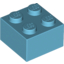Набор LEGO Brick 2 x 2, Medium Azure