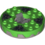 Набор LEGO Turntable 6 x 6 Round Flat Silver Base Serrated with Bright Green Top with Hollow Studs and Pearl Light Gray Snake Heads Print (Ninjago Spinner), Ярко-зеленый