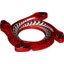 Набор LEGO Ring 4 x 4 with 2 x 2 Hole and 4 Snake Head Ends and Black and White Scales Snake Print (Ninjago Spinner Crown), Красный