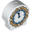 Набор LEGO Duplo Brick 1 x 3 x 2 Round Top with Clock Print, Белый