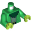 Набор LEGO Torso SpongeBob Jacket with Two Buttons over Light Blue Shirt and Dark Green Beard Print / Green Arms / Lime Hands, Зеленый