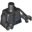 Набор LEGO Torso Batman Purple Female Outline, Ring Zipper Pull, Gray Belt Print / Black Arms / Black Hands, Черный