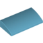 Набор LEGO Slope Curved 2 x 4 x 2/3 [Bottom Tubes], Medium Azure