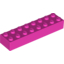Набор LEGO Brick 2 x 8, Темно-розовый