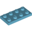 Набор LEGO Plate 2 x 4, Medium Azure