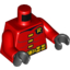 Набор LEGO Torso Robin 'R' Symbol, Yellow Clasps and Utility Belt Print / Red Arms / Black Hands, Красный