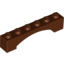 Набор LEGO Brick Arch 1 x 6 Raised Arch, Красно-коричневый