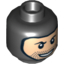 Набор LEGO Minifig Head Balaclava with Face Hole, Stubble and Rakish Smile Print [Hollow Stud], Черный