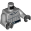Набор LEGO Torso SW Wrinkly Jumpsuit with Pockets, Black Belt and Silver Buckle Print / Light Bluish Gray Arms / Black Hands, Светлый сине-серый