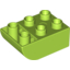 Набор LEGO Brick 2 x 3 with Curved Bottom, Лайм