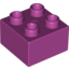 Набор LEGO Brick 2 x 2, Пурпурный