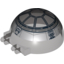 Набор LEGO Windscreen 6 x 6 x 3 Canopy Half Sphere with Dual 2 Fingers and Tie-Fighter Print [9492], Прозрачный черный