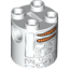 Набор LEGO Brick Round 2 x 2 x 2 Robot Body with Gray Lines and Carrots Print [Christmas R2-D2], Белый