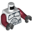 Набор LEGO Torso Clone Trooper Armour Print / Dark Red Arms / Black Hands, Белый