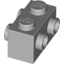 Набор LEGO Brick Special 1 x 2 with Studs on 2 Sides, Светлый сине-серый