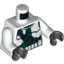 Набор LEGO Torso SW Armor Clone Trooper with Shoulder Belt and Dark Green Markings Print / White Arms / Black Hands, Белый