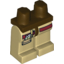 Набор LEGO Legs and Dark Brown Hips with Pocket with Pen and Paper Print, Tan