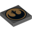 Набор LEGO Tile 2 x 2 with SW Rebel Logo Print, Темный сине-серый