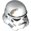 Набор LEGO Minifig Helmet SW Stormtrooper, Dotted Mouth and Dirt Stains Print, Белый