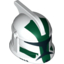 Набор LEGO Minifig Helmet SW Clone Trooper with Holes, Clone Commander Gree Print, Белый