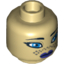 Набор LEGO Minifig Head Female SW Barriss Offee, Purple Lips, Dark Tan Tattoo Print [Blocked Open Stud], Tan