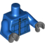 Набор LEGO Torso Winter Sports Jacket with Silver Zipper and Pockets Print / Blue Arms/ Dark Bluish Gray Hands, Голубой