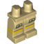 Набор LEGO Legs and Hips with Cargo Pockets Front and Yellow Stripes with Black Line Print, Tan
