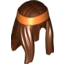 Набор LEGO Minifig Hair Long with Orange Headband Print, Красно-коричневый