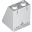 Набор LEGO Slope 65В° 2 x 2 x 2 with Bottom Tube with Wedding Dress with Silver Trim Print, Белый