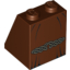 Набор LEGO Slope 65 2 x 2 x 2 with Bottom Tube with Black Dress Lines and Gold Celtic Knot Print, Красно-коричневый