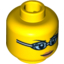 Набор LEGO Minifig Head Dual Sided Female with Open Smile / Swimming Goggles Print [Blocked Open Stud], Желтый
