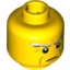 Набор LEGO Minifig Head Male White Bushy Eyebrows, Crow's Feet and Cheek Lines Print [Blocked Open Stud], Желтый