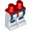 Набор LEGO Legs and Red Hips with Blue Kneepads, Belt and Pockets with Gold Trim Print, Белый