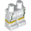 Набор LEGO Legs and Hips with White Tennis Shorts with Lime Lines Print, Белый