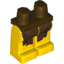 Набор LEGO Legs and Dark Brown Hips with Dark Brown Loincloth Print, Желтый