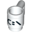 Набор LEGO Minifig Utensil Cup with 'C:\' Print, Белый