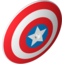 Набор LEGO Dish 9 x 9 Inverted (Radar) with Captain America Star Triple Blast Shield Print, Белый