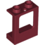 Набор LEGO Window 1 x 2 x 2 Plane, Single Hole Top and Bottom for Glass, Темно-красный