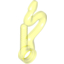 Набор LEGO Minifig Whip Bent with Snake Head and Pin Hole, Trans-Neon Green