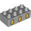 Набор LEGO Duplo, Brick 2 x 4 with 3 Yellow Oval Windows Print, Светлый сине-серый