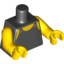Набор LEGO Torso Female Swimsuit Print / Yellow Arms / Yellow Hands, Черный