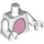 Набор LEGO Torso Bunny Suit with Bright Pink Tummy and Tail on Reverse Print / White Arms / White Hands, Белый