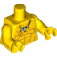 Набор LEGO Torso Bare Chest with Muscles Outline and Tooth Necklace Print / Yellow Arms / Yellow Hands, Желтый
