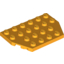 Набор LEGO Wedge Plate 4 x 6 Cut Corners, Bright Light Orange