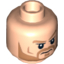 Набор LEGO Minifig Head Dual Sided Light Brown Eyebrows and Beard, Frown / Angry Print [Hollow Stud], Light Flesh