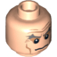 Набор LEGO Minifig Head Dual Sided Gray Eyebrows, Wrinkles and Cheek Lines, Frown / Angry Print [Hollow Stud], Light Flesh