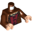Набор LEGO Torso Jacket and Red Waistcoat Print / Reddish Brown Arms / Light Flesh Hands, Красно-коричневый
