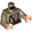Набор LEGO Torso LotR Shirt with Brown Belt Print (Samwise) / Dark Tan Arms / Light Flesh Hands, Dark Tan